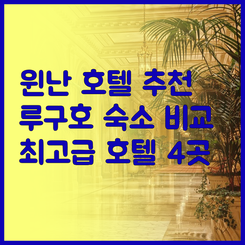 윈난 여행 숙소 고민? 루구호, 루이