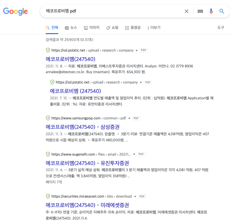 구글검색창 에코프로비엠pdf