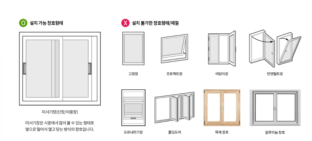 엘지 창문형 에어컨 설치 가능한 창문