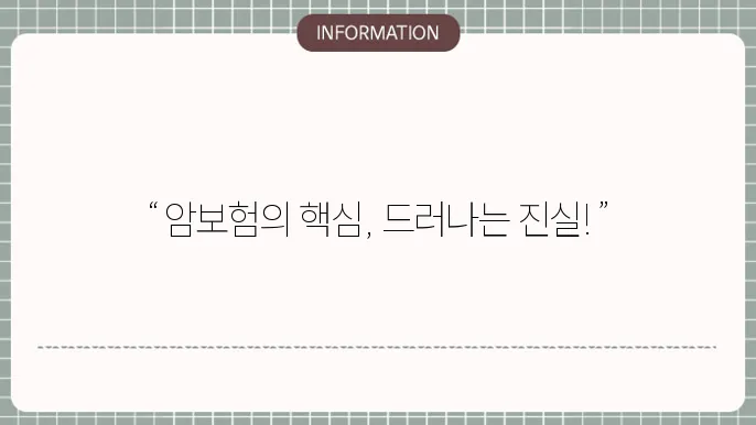라이나생명 무배당 집중보장 암보험 핵심 보장만 집중 💼