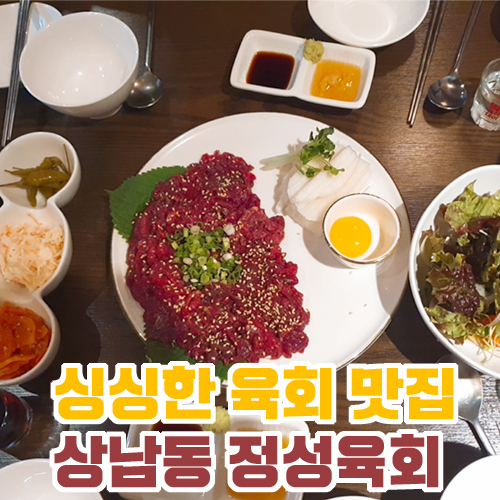  싱싱한 육회 맛집 상남동 정성육회