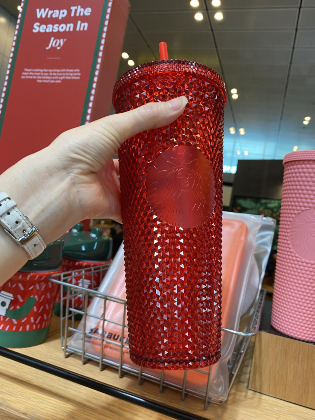 Holiday Studded Cold Cups, Red