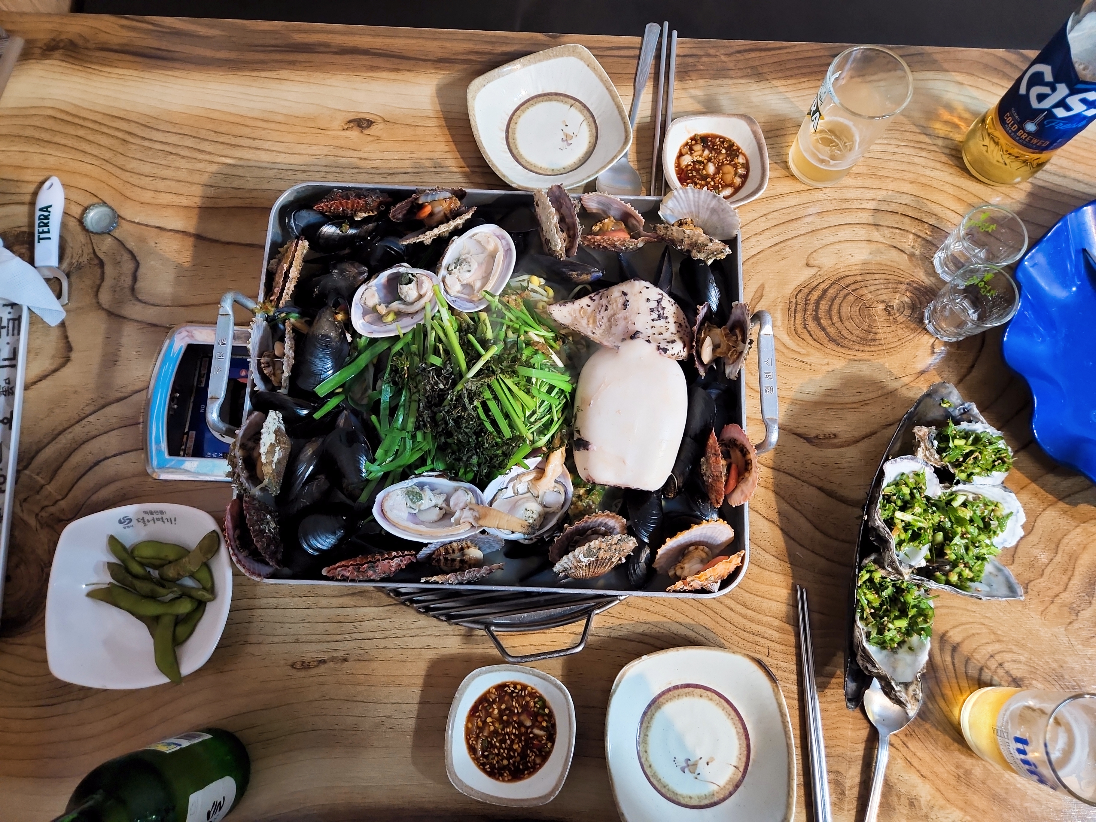  비오는날에 생각나는 조개찜/칼국수 맛집 창원 가음정시장 수정조개