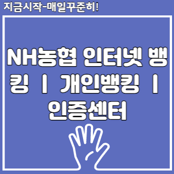 NH농협 인터넷 뱅킹 ㅣ 개인뱅킹 ㅣ 인증센터