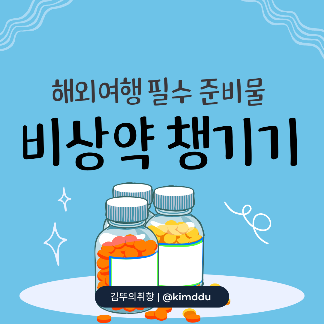 해외여행 필수 준비물 :: 비상약(진통제, 감기약, 소화제, 밴드, 연고, 모기약, 파스 등)