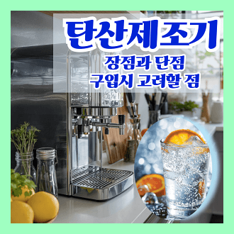 탄산제조기 장점과 단점 및 탄산제조기 구입시 고려해야 할점