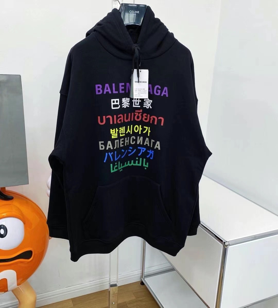  [BALENCIAGA] 발렌시아가 랭귀지 스웨트 셔츠 후드 티셔츠 578135 TJVI6 2771