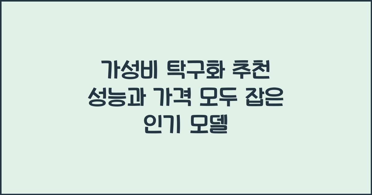 가성비 탁구화