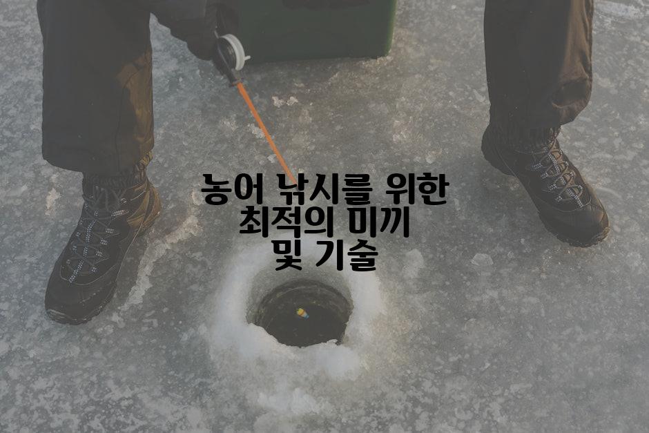 농어 낚시를 위한 최적의 미끼 및 기술