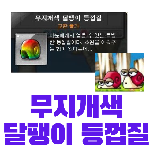  [메이플스토리] 무지개색 달팽이 등껍질 (마노)