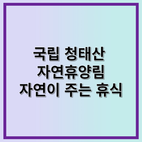 청태산 자연 휴양림