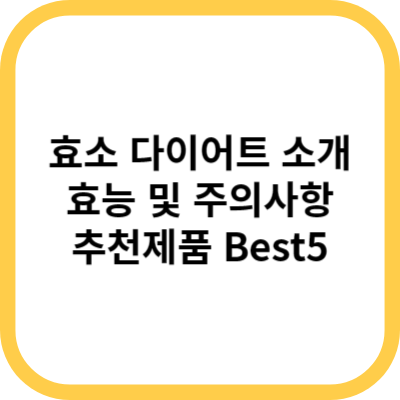  효소 다이어트 방법 소개! 효과적인 소화효소 제품 추천