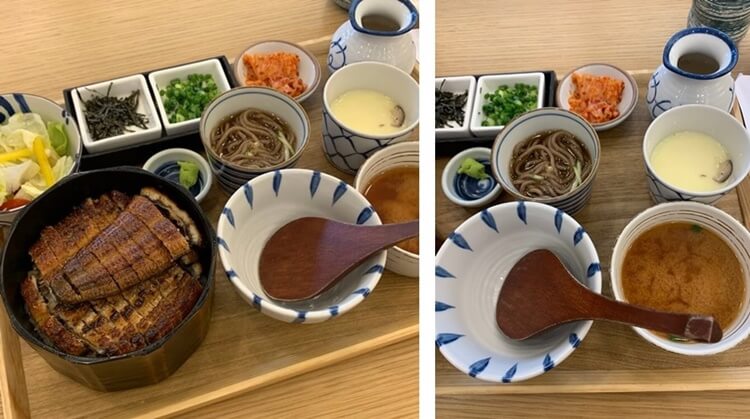 흐츠마부시 메밀, 계란찜과 반찬