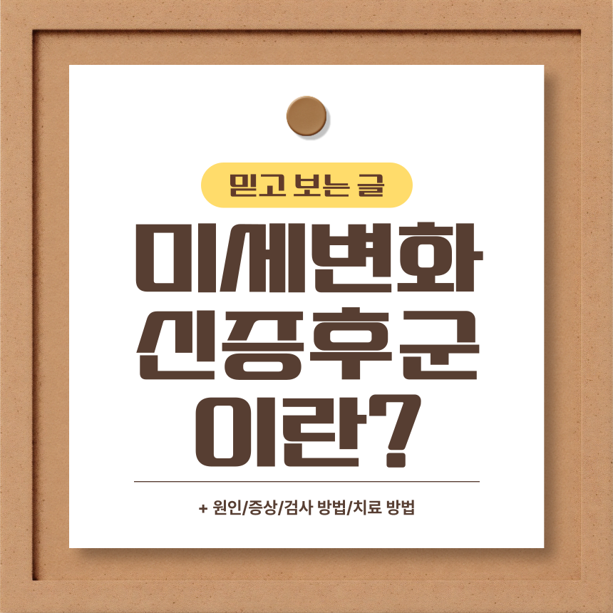  미세변화 신증후군 이란?