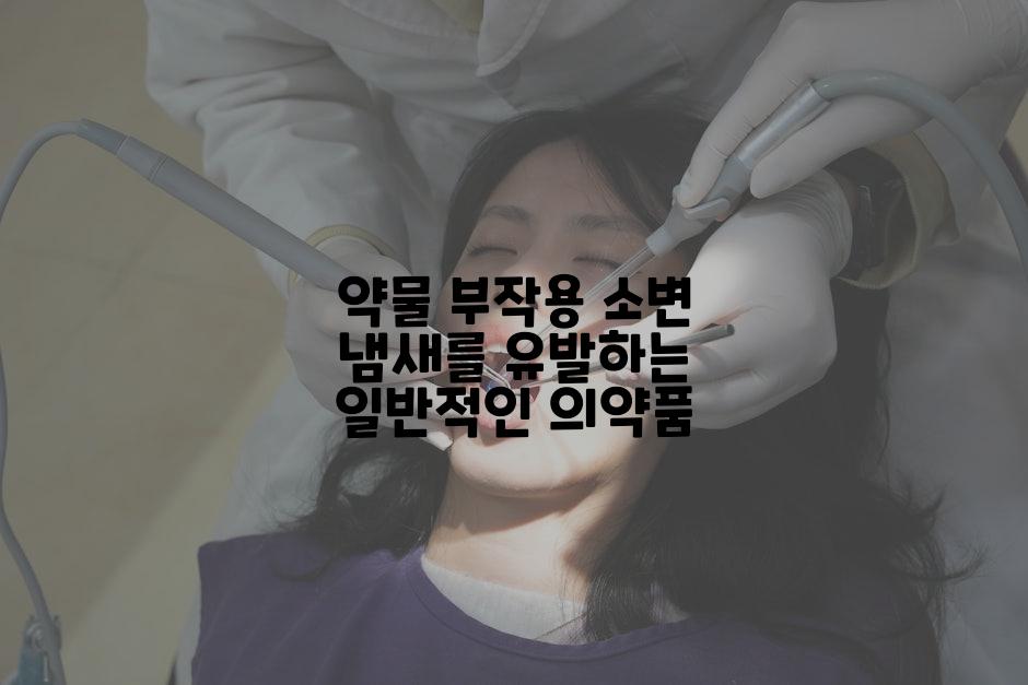 약물 부작용 소변 냄새를 유발하는 일반적인 의약품