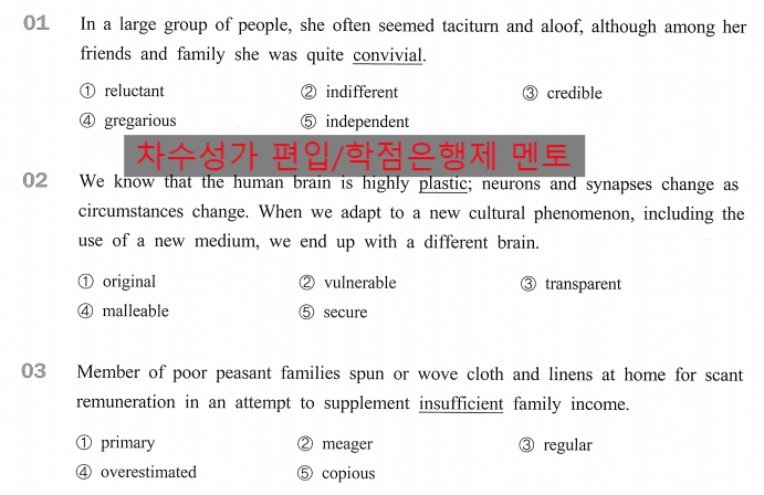  2022 건국대 편입영어 기출문제 및 난이도 분석