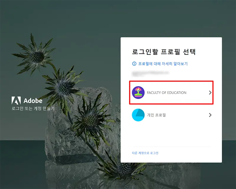 연동-계정-로그인-프로필-선택