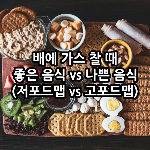 배에 가스 찰 때 좋은 음식 vs 나쁜 음식 (저포드맵 vs 고포드맵)