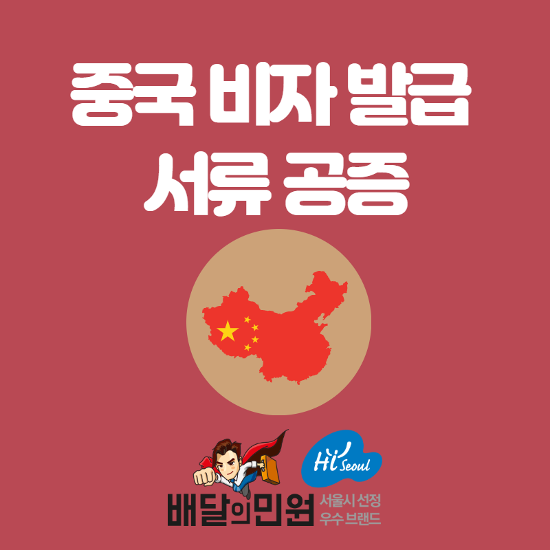  중국으로 취업하기 위한 Z비자 발급 서류 번역공증은 배달의 민원에서!