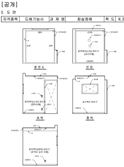 도배기능사 공개문제