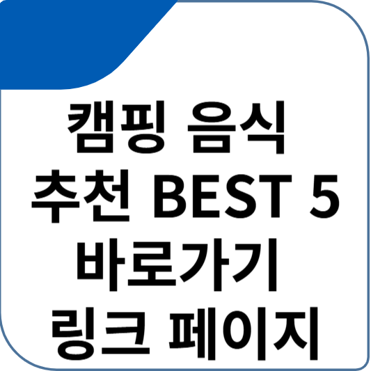 캠핑 음식 추천 BEST 5 바로가기 링크 페이지