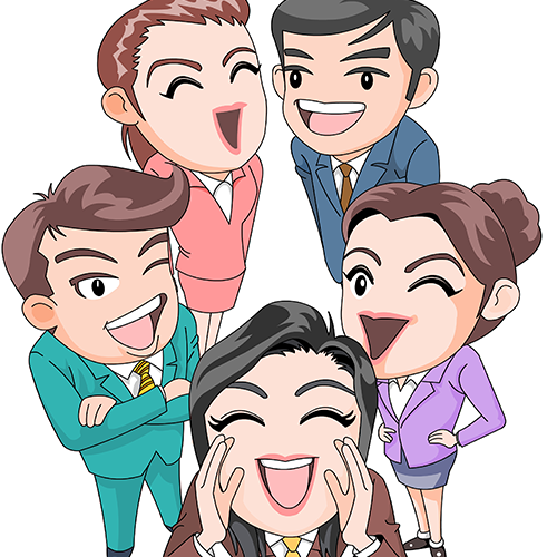  직장인의 모습 일러스트 이미지