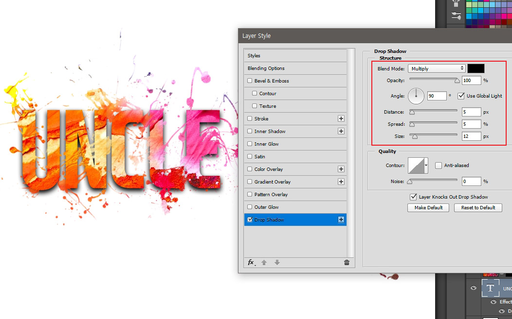 포토샵 페인트 효과