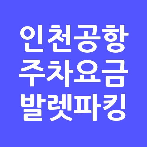 인천공항 주차요금 발렛파킹