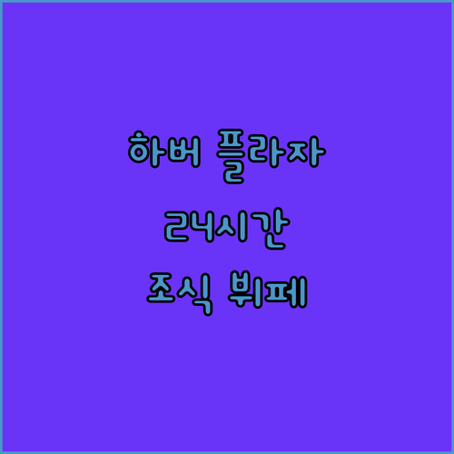 하버 플라자 호텔.. 24시간 프런트