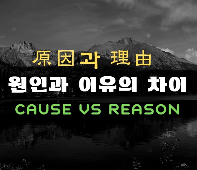  원인과 이유의 차이 · 原因과 理由 · Cause vs Reason