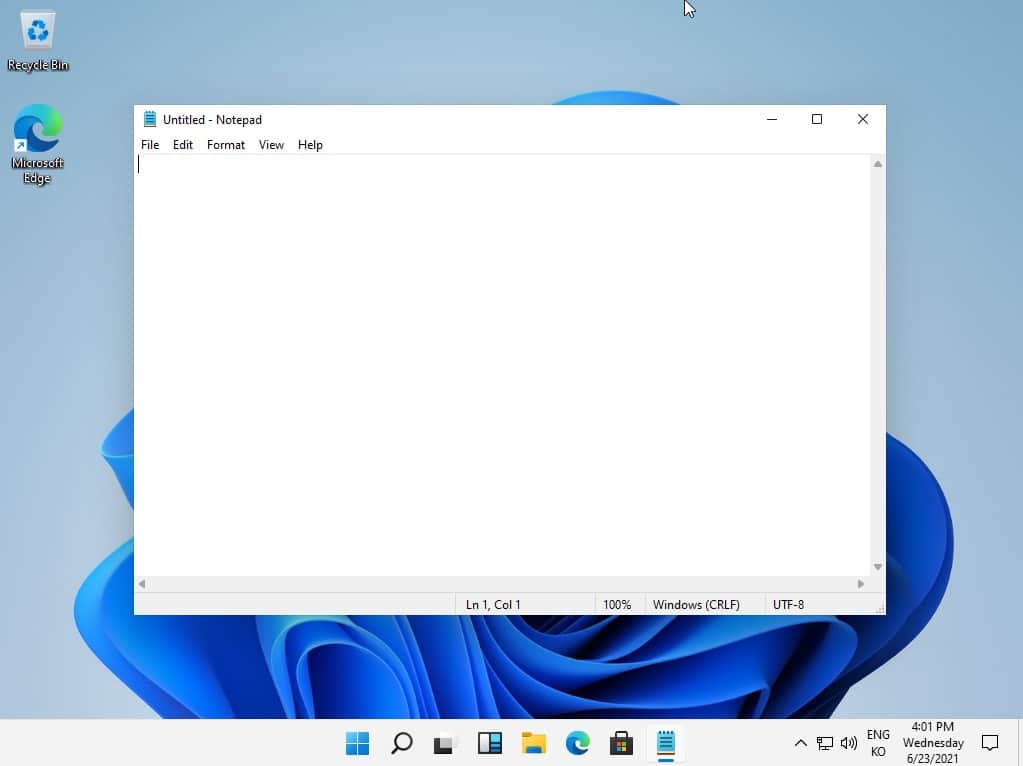 윈도우 11 메모장