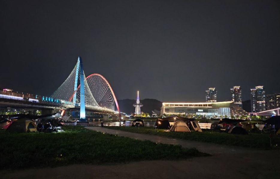 대전 도시캠핑대전 작년 모습사진입니다.