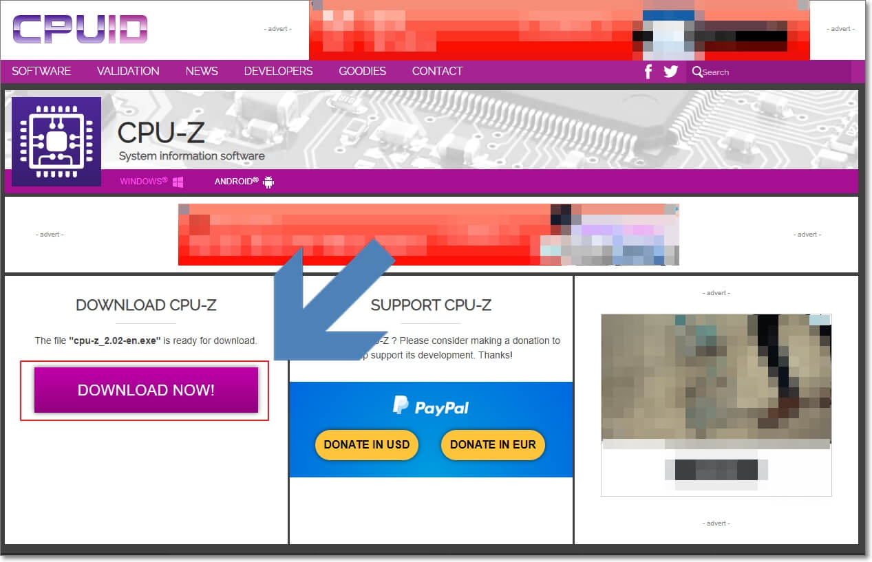 "DOWNLOAD NOW" 버튼의 위치를 표시한 사진입니다.