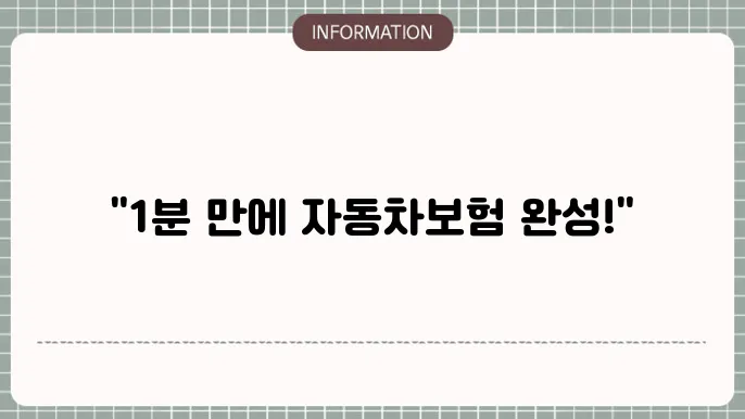 자동차 보험 가입 전 확인 사항
