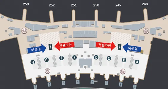 인천공항 제2여객터미널 스마트패스 사용가능 출국장 위치