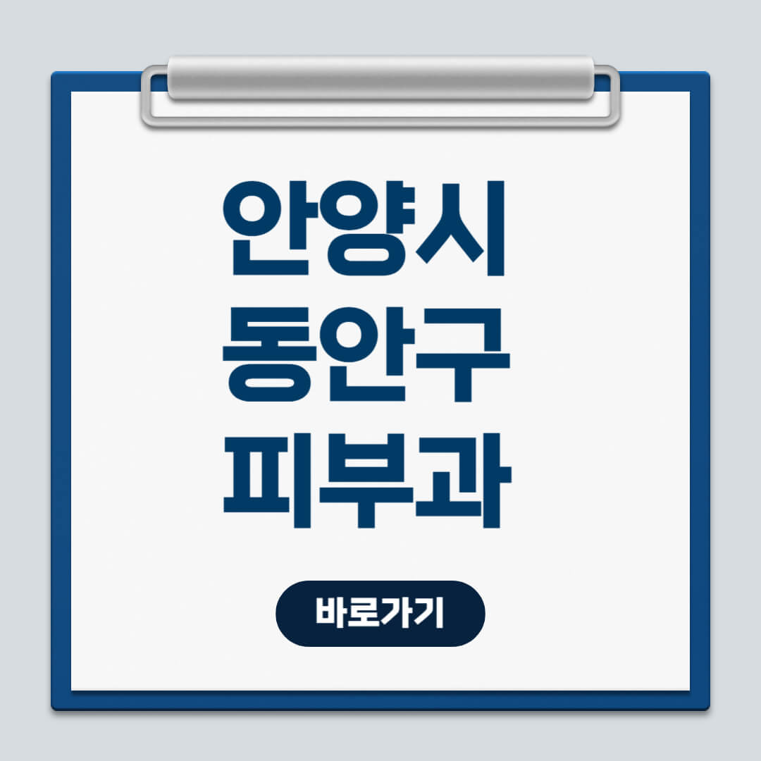 안양시 동안구 피부과 추천