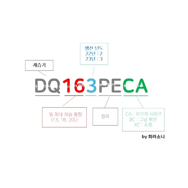 시리얼 넘버 DQ163PECA에 대한 해석.