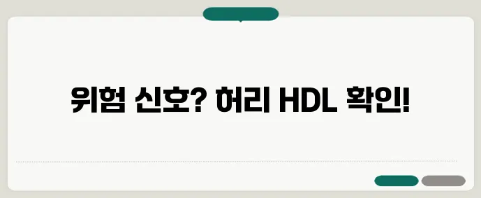 대사증후군 3분 자가진단 허리둘레와 HDL 꼭 확인하세요!