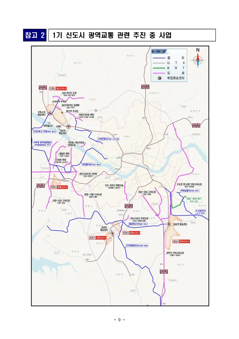 1기-신도시-광역교통망-계획도