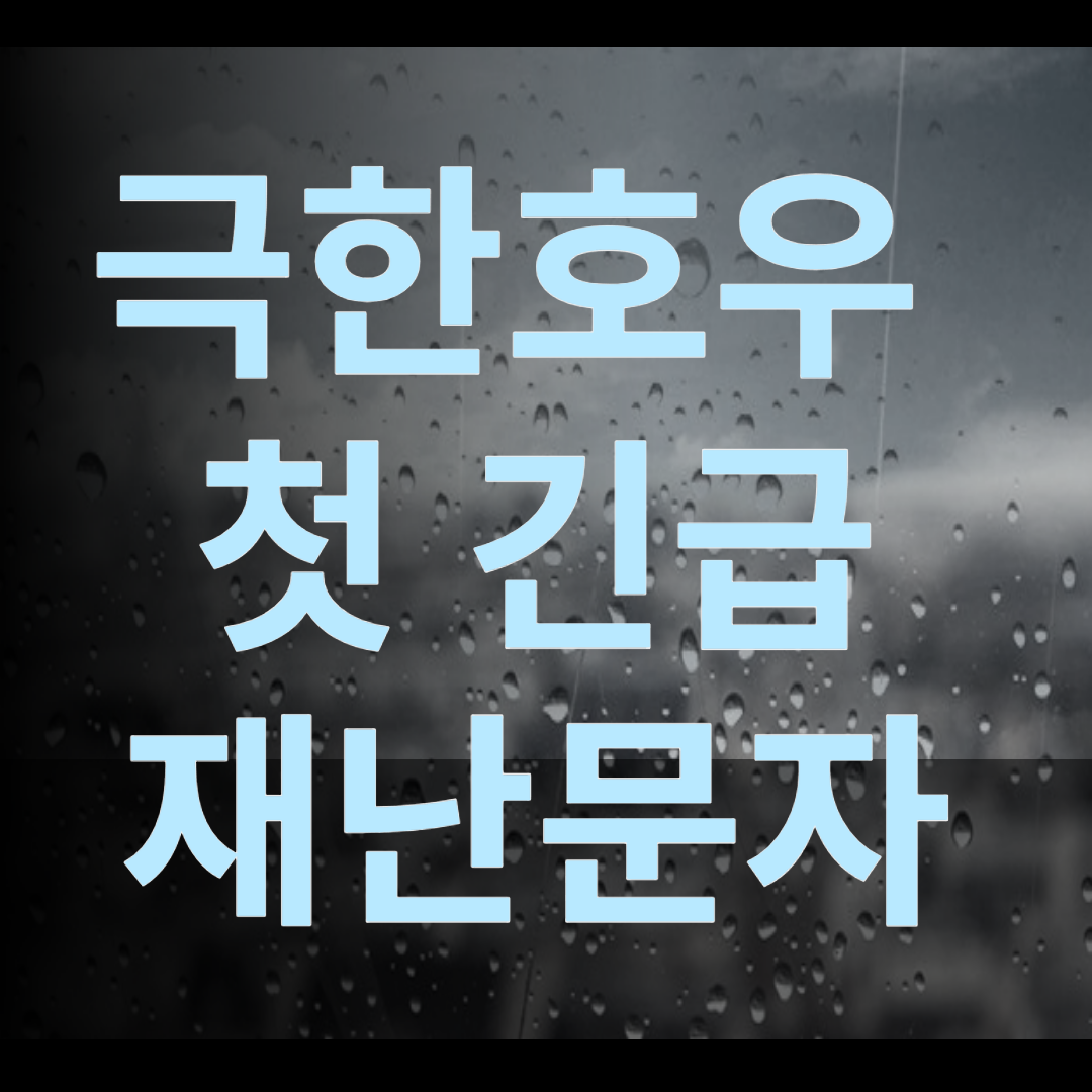  극한호우, 첫 긴급재난문자
