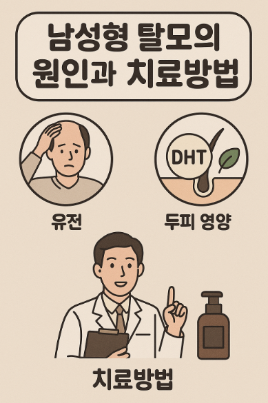 남성형 탈모의 원인과 치료방법
