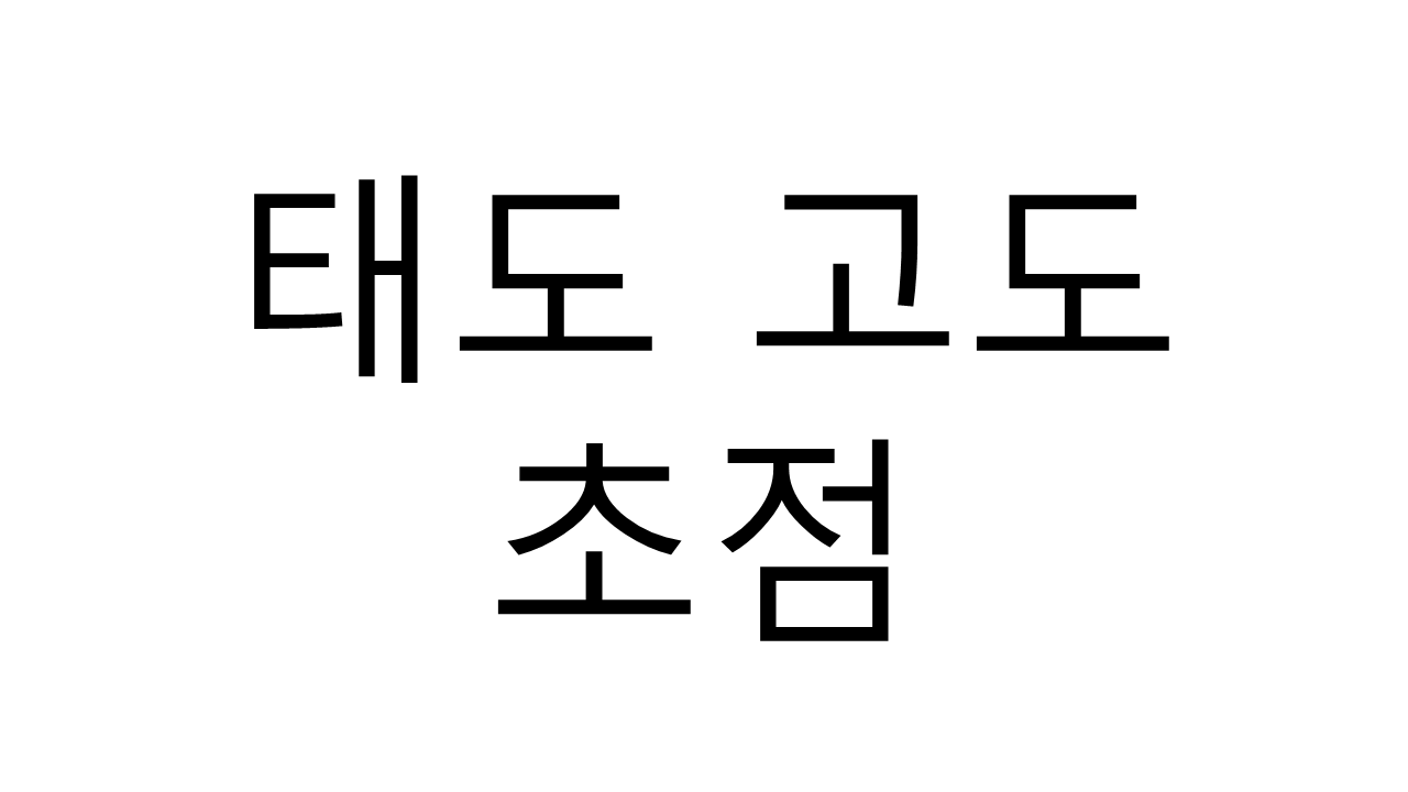  태도 고도, 인생 카메라의 초점