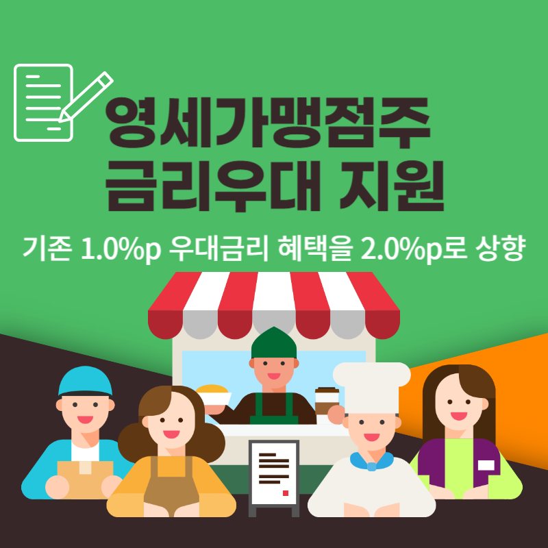  영세가맹점주 금리우대 지원 한도 및 신청방법