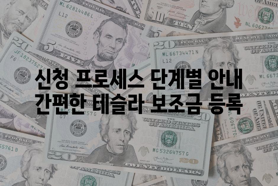 신청 프로세스 단계별 안내 간편한 테슬라 보조금 등록