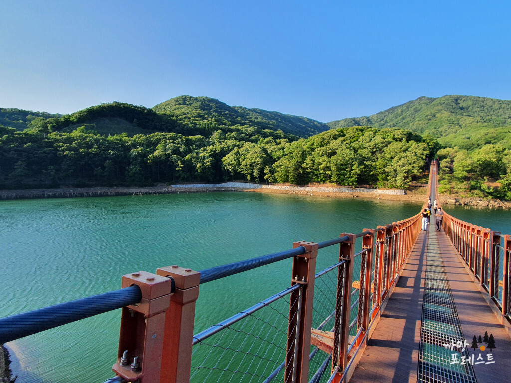 마장호수 출렁다리 경치