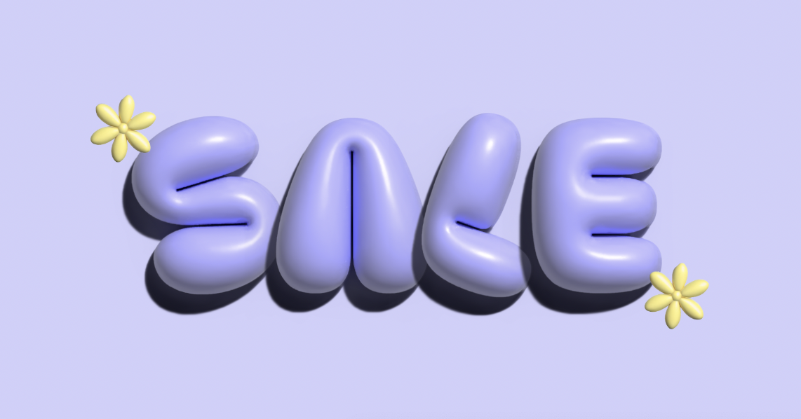 3d SALE폰트 완성