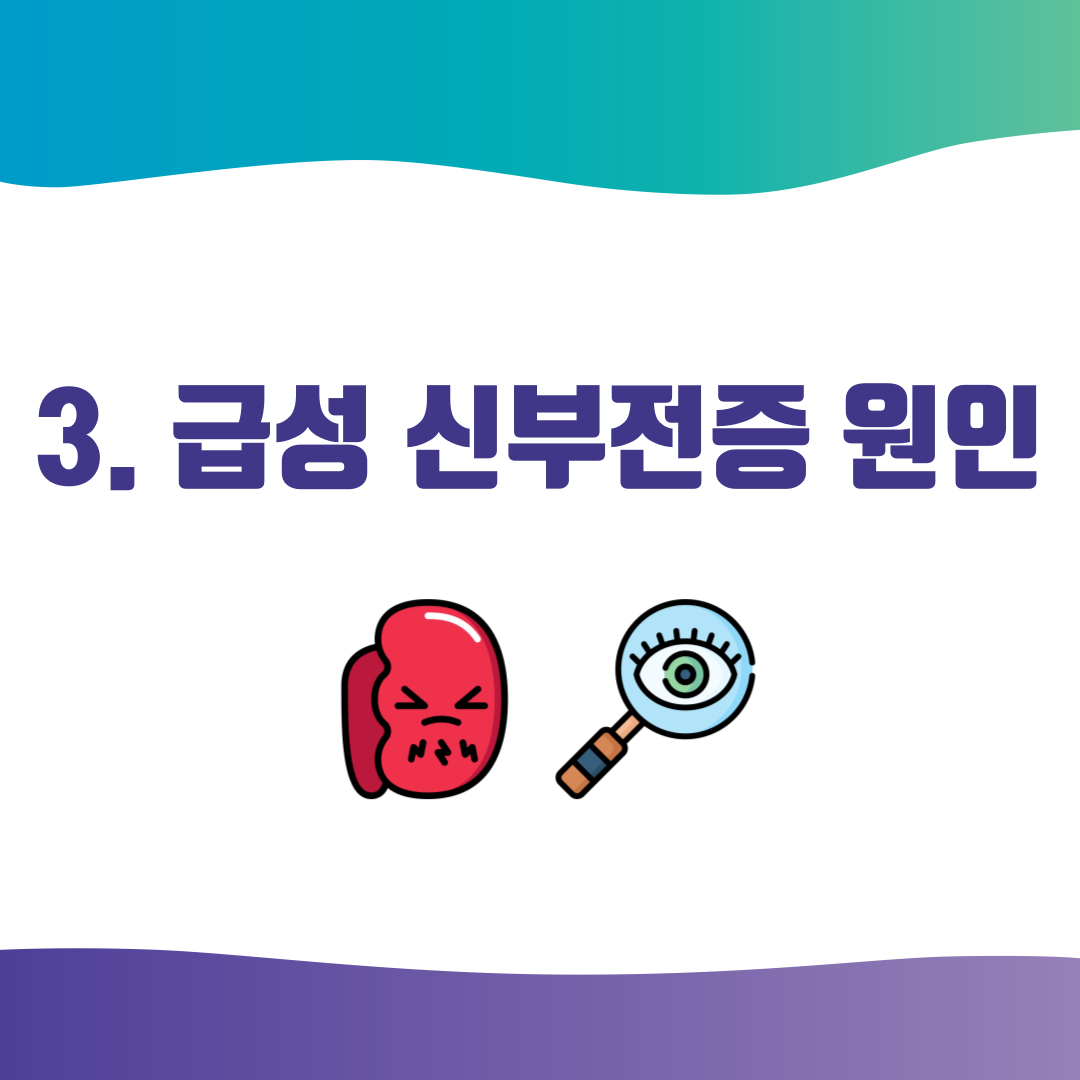 3. 급성 신부전증 원인