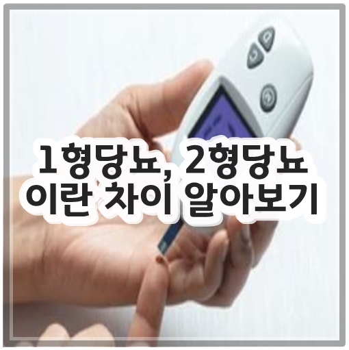 1형당뇨, 2형당뇨 이란 차이 알아보기