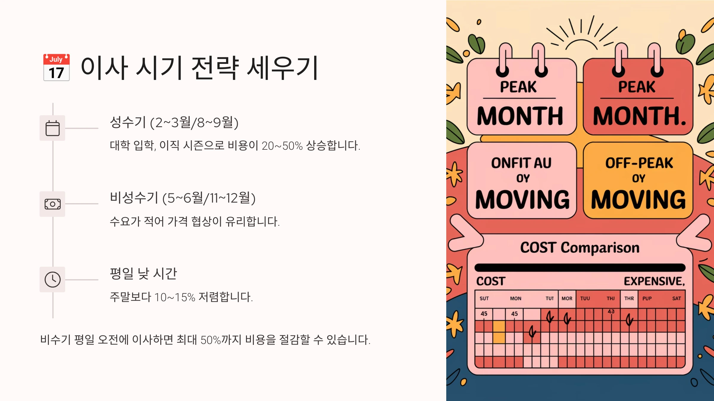 이사 시기 전략 세우기
