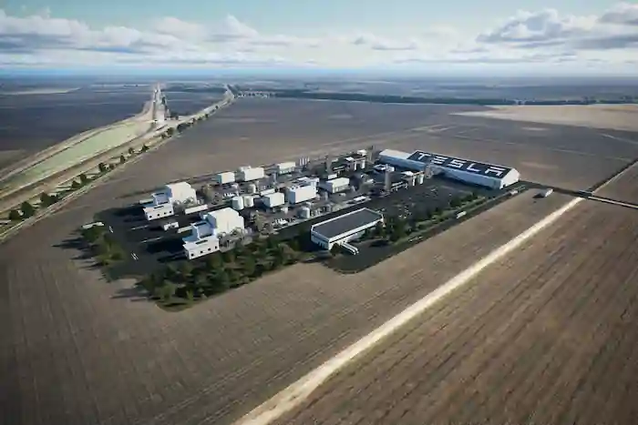 텍사스 리튬 정제소의 미래 모습은 이렇게 될 듯? (출처: 트위터 @Tesla)